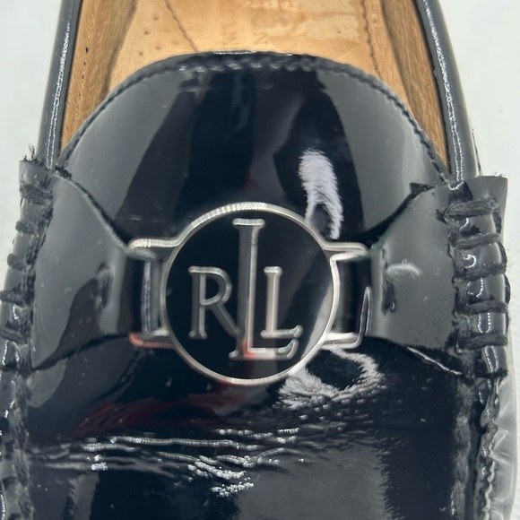Lauren Ralph Lauren Carley Slip-on Loafers Driving Style Black Patent Leather. - Picture 9 of 12